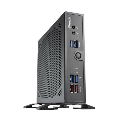 Shuttle DS50U XPC Slim Barebone PC, Intel Celeron 7305, DDR5, 2.5Gbit + 1Gbit, fanless, 24/7, 90 W